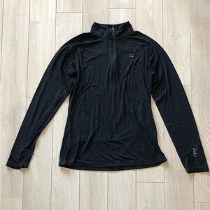 Paradox Merino Blend DriRelease Running 1/4 Zip Long Sleeve Top in Black Size L